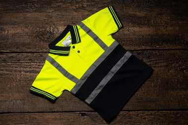 Kids Bundle - Work Trousers (Black) Hi - Vis T-Shirt - GLS Clothing