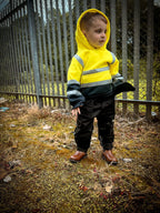 Kids Workwear bundle - Hi viz orange hoody + Grey Trouser - GLS Clothing