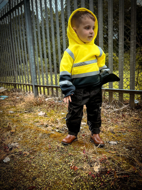 Kids Workwear bundle - Hi viz orange hoody + Grey Trouser - GLS Clothing