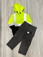 Kids Workwear bundle - Hi viz yellow hoody + Grey Trouser - GLS Clothing
