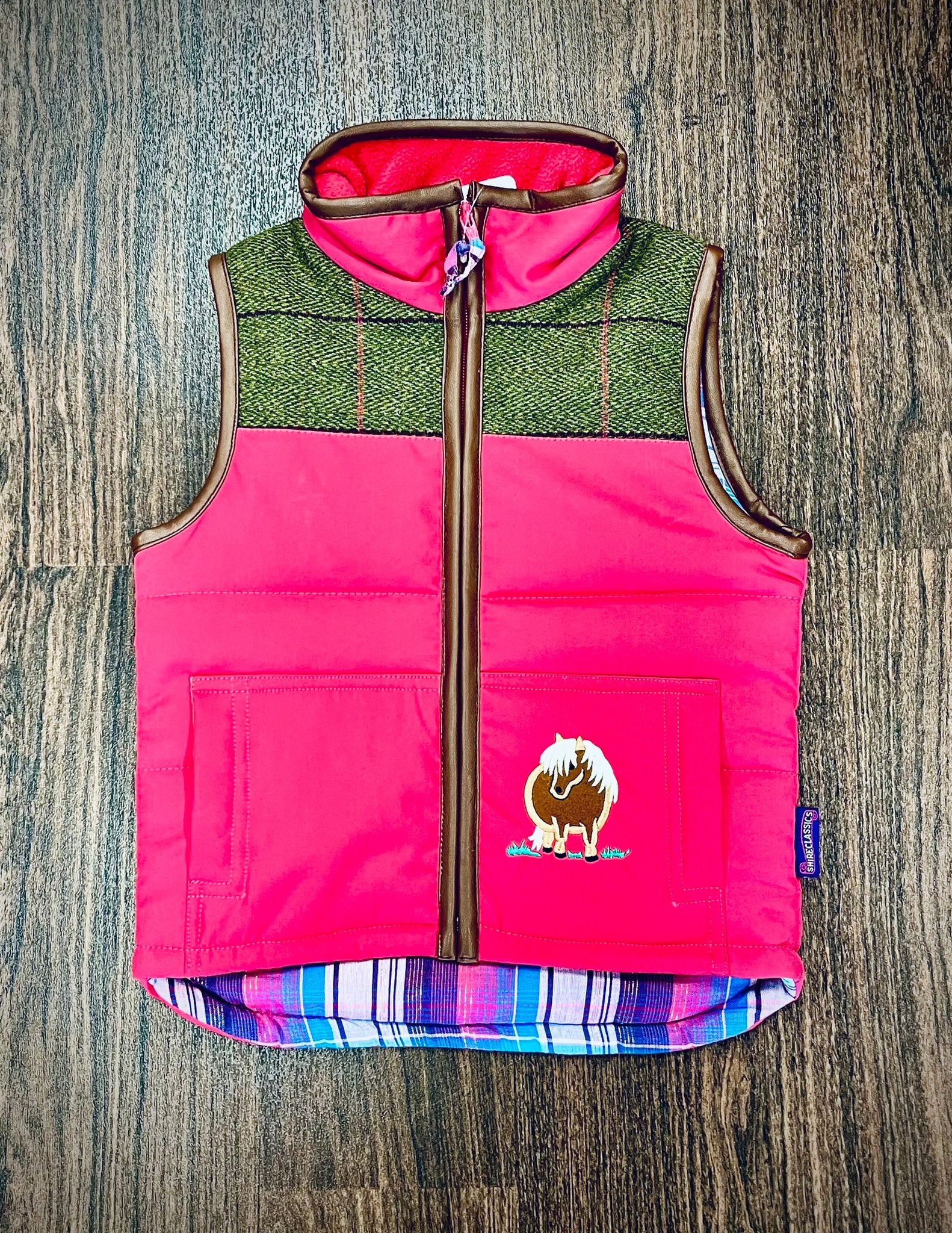 Pony Gilet - Pink / Green Tweed – GLS Clothing