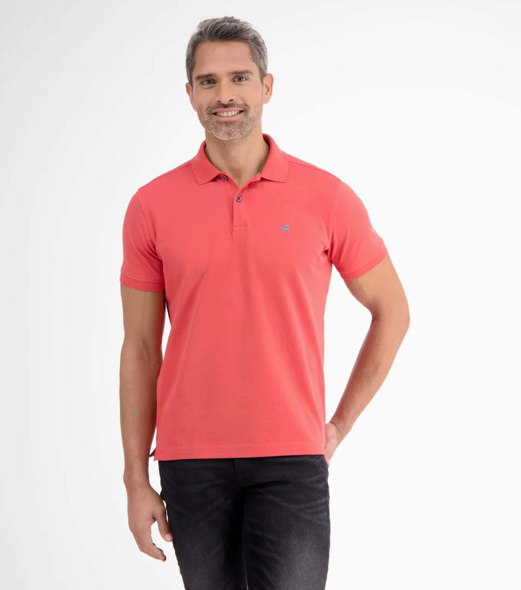 Pique Polo-shirt In High Red – GLS Clothing Cotton Quality Hibiscus 