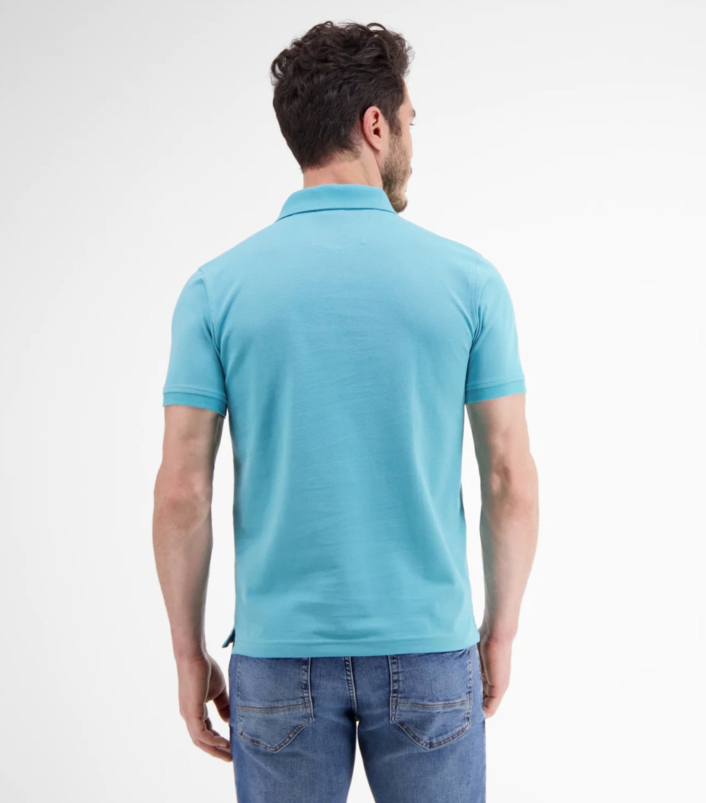 Pique Polo-shirt In High Light – - Quality Cotton Clothing Turquoise GLS