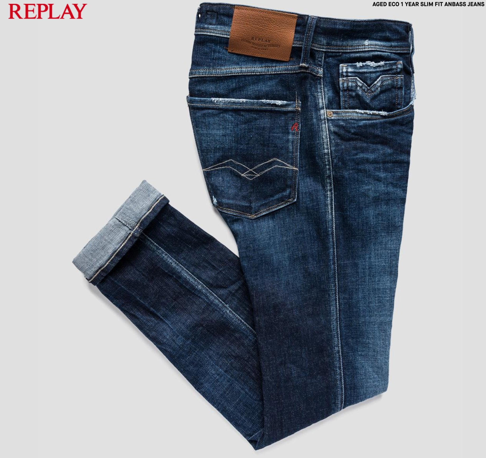 REPLAY SHIFT MOTORCYCLE JEANS BLACK